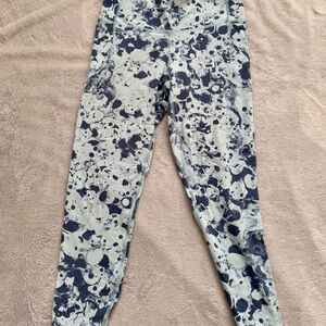 Women’s Under Armour Fitted‎ Blue Splatter Print Leggings Size Medium